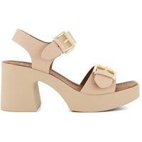 Dune Ladies JENIES Mid-Platform Sandals Size UK 8 Block Heel Block Heeled Sandals Blush