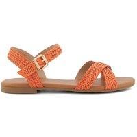 Dune Ladies LALISA Woven-Strap Flat Sandals Size UK 4 Flat Heel Casual Sandals