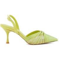 Dune Ladies Women/'s CLOUDIA Diamante-Mesh Slingback Court Shoes Size UK 3 Cloudia Lime Flared Heel Slingbacks