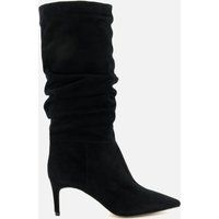 Dune Women's Slouch Faux Suede Heeled Boots - UK 4
