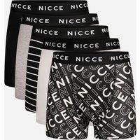 Nicce Men's 5-Pack Cotton Rich Boxer Briefs with Logo Waistband | Size: Medium