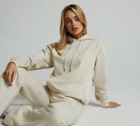 Nicce Womens Ersa Embroidered Hoodie - Beige - Size L