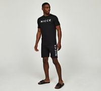 Nicce Rowan T-Shirt and Short Set - Black - Size M