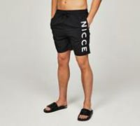 Nicce Logo Swim Short - Black - Size XL