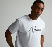 Nicce Paynton Script Logo T-Shirt - White - Size XL