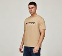 Nicce Ryot Logo T-Shirt - Stone - Size XS