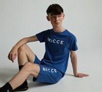 Nicce Junior Rowan T-Shirt and Short Set - Blue - Size XL/B