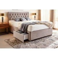 Pebble Plush Divan Bed & Mattress with Storage and Headboard Included