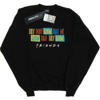 Absolute Cult Friends Women/'s They Don/'t Know Script Sweatshirt Black Small