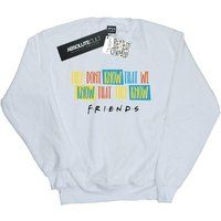 Absolute Cult Friends Women/'s They Don/'t Know Script Sweatshirt White Small