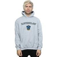 Harry Potter Men's Ravenclaw Crest Hoodie in Grey | Size: 2XL