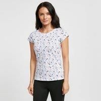 Women's Ditsy Print Short Sleeved Tee, White