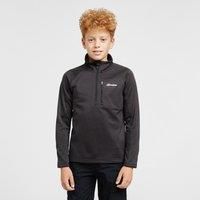 Berghaus Kids' Half-Zip Grid Fleece, Black