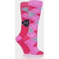 Women's Midweight Argyle Lingfield 2 Pack Socks, Pink