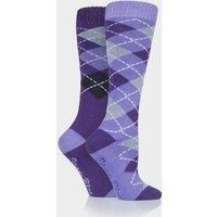 Women's Midweight Argyle Lingfield 2 Pack Socks, Purple