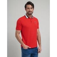 Beverly Hills Polo Club Men's COLLAR STRIPE POLO SHIRT in Red | Size: XL