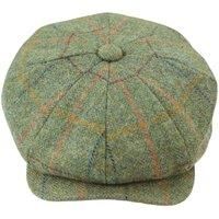 TruClothing Men's 8 Panel Razor Baker Check Flat Cap Peaky Blinders in Green | Size: X