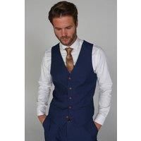 Paul Andrew Mayfair- Men/'s Plain Blue Waistcoat - Blue 40