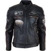 Men's Zipped Biker Leather Jacket | Infinity