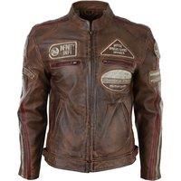 Men's Zipped Biker Leather Jacket | Infinity