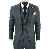 TruClothing James Men 3 Piece Green Suit