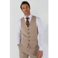 TruClothing Men/'s Waistcoat Beige Tailored Fit Summer Wedding Vest - Beige 38