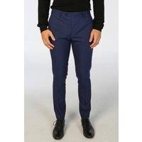 Paul Andrew Mark - Men's Navy Blue Checked Trousers