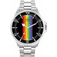 Toff London 42mm Pride Linear Black Batons Watch
