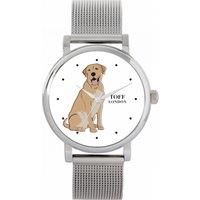 Toff London Ladies Beige Labrador Retriever Dog Watch