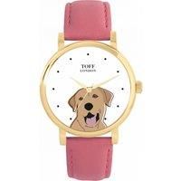 Toff London Ladies Beige Labrador Retriever Dog Head Watch