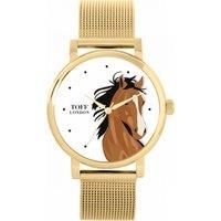 Toff London Ladies Brown Arabian Horse Head Watch
