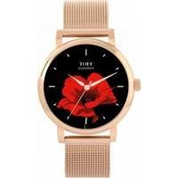 Toff London Ladies Red Poppy Flower Watch
