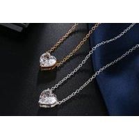 Elegant Gold / Silver Heart Pendent Necklace