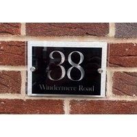 Personalised Door Sign - Metal & Acrylic - Solar Light Option!