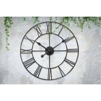 Traditional Cast Iron-Effect Roman Numeral Clock - 40 Or 60Cm