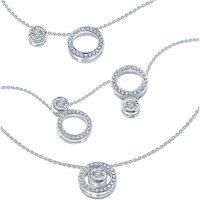 Stunning Versatile Circle Pendant Necklace - 5 In 1! - Silver