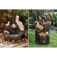 Mini Animal Family Water Fountain