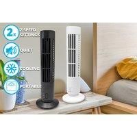 2 Speed Office Home Air Cooling Tower Fan - Black