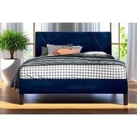 Diagonal Design Velvet King Size Bed Frame - 2 Colours!