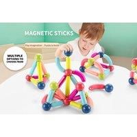 Kids Magnetic Rod Building Blocks - 25, 36, 64 Piece Sets!