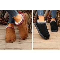 Ugg Inspired Cosy Flat Slippers In 7 Sizes And 2 Colours - Black
