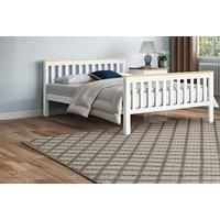 Wooden Bed Frame With Optional Mattress - 3 Sizes & 3 Colours! - White
