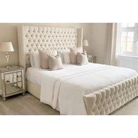 Cream Cannes Wingback Bed Frame In 5 Sizes