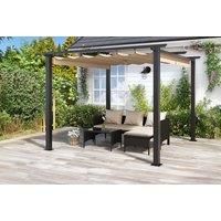 3X3M Garden Sun Shade Pergola Gazebo - Grey Or Beige