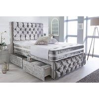 Crushed Velvet Divan W/ Optional Drawers - 5 Colours & 6 Sizes!