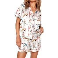 Women'S 2-Piece Lounge Pyjama Set In 4 Sizes And 6 Colours - Black