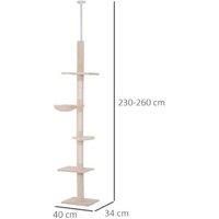 Pawhut Cat Tree, 5-Tier Tower