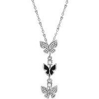 Pave Butterfly Set - Silver