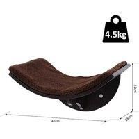 Pawhut Cat Wall-Mount Shelf Bed, Brown