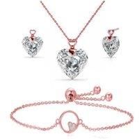 Heart Tri Set - Silver